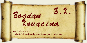 Bogdan Kovačina vizit kartica